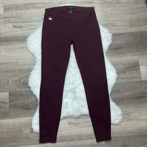 Zac&Rachel Textured Jeggins Pull On Pants Casual Sz S Burgundy Red